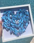 "Ocean Heart" 3D Aqua - Small