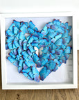 "Ocean Heart" 3D Aqua - Small